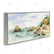 Melissa Hyatt | Rocky Point Coastal Seascape Soft Watercolor