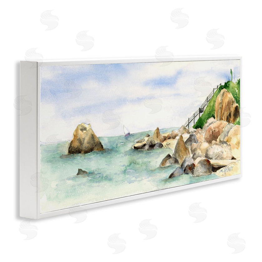 Melissa Hyatt | Rocky Point Coastal Seascape Soft Watercolor