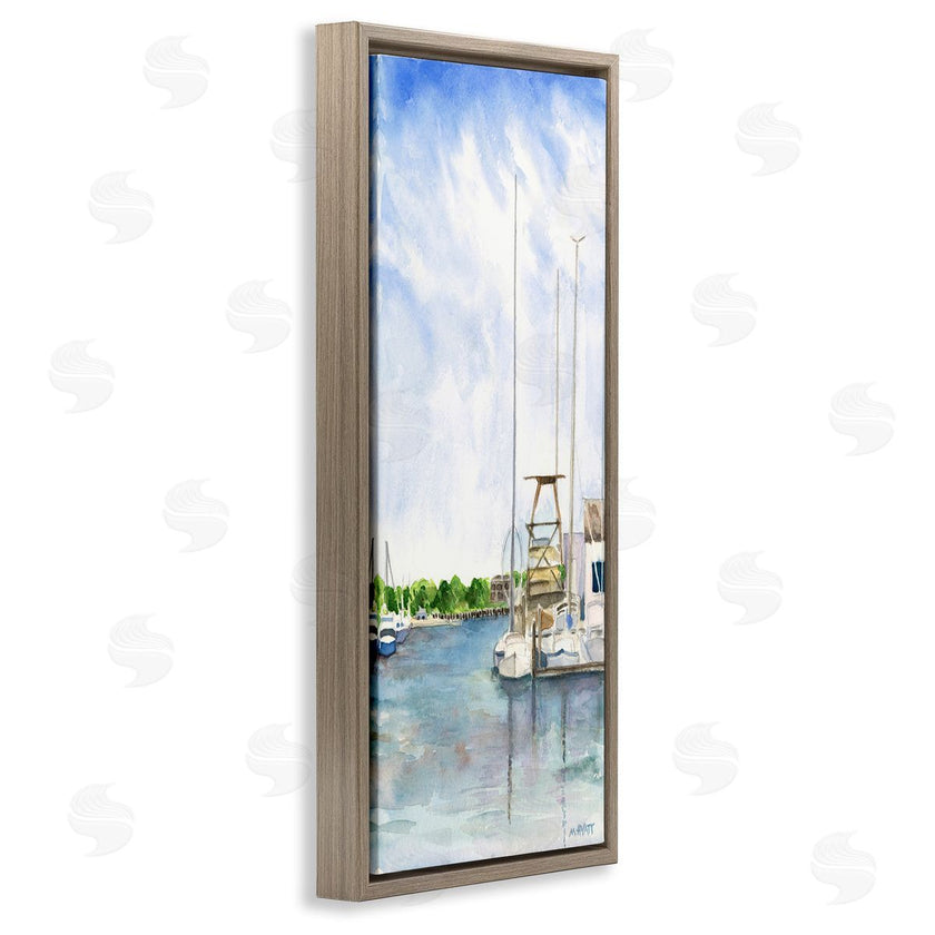 Melissa Hyatt | Boats at Dock Summer Lakeside Landscape
