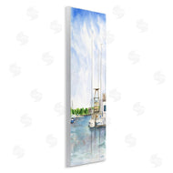 Melissa Hyatt | Boats at Dock Summer Lakeside Landscape