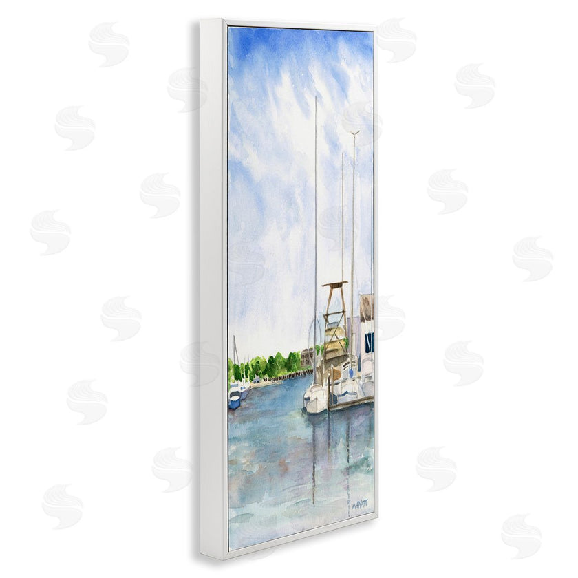 Melissa Hyatt | Boats at Dock Summer Lakeside Landscape
