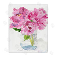 Melissa Hyatt | Pink Peonies in Classic Canning Jar