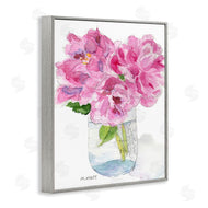 Melissa Hyatt | Pink Peonies in Classic Canning Jar