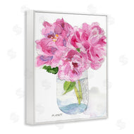 Melissa Hyatt | Pink Peonies in Classic Canning Jar