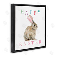 Melissa Hyatt | Happy Easter Phrase with Woodland Bunny Rabbit