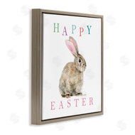 Melissa Hyatt | Happy Easter Phrase with Woodland Bunny Rabbit