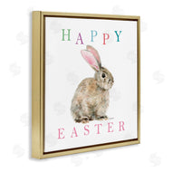 Melissa Hyatt | Happy Easter Phrase with Woodland Bunny Rabbit