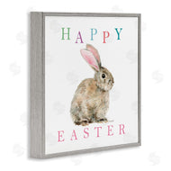 Melissa Hyatt | Happy Easter Phrase with Woodland Bunny Rabbit
