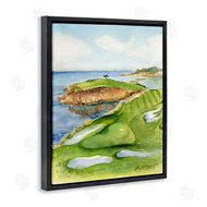 Melissa Hyatt | Pebble Beach Cliffside Golf Course Soft Watercolor