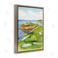 Melissa Hyatt | Pebble Beach Cliffside Golf Course Soft Watercolor