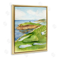 Melissa Hyatt | Pebble Beach Cliffside Golf Course Soft Watercolor