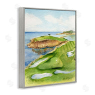 Melissa Hyatt | Pebble Beach Cliffside Golf Course Soft Watercolor