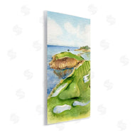 Melissa Hyatt | Pebble Beach Cliffside Golf Course Soft Watercolor