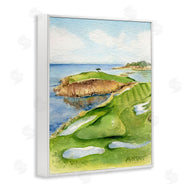 Melissa Hyatt | Pebble Beach Cliffside Golf Course Soft Watercolor
