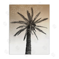 Stupell Studio | Palm Tree Tropics Beige Geometric Pattern Sky