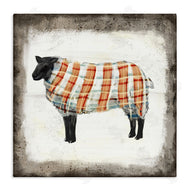 Ziwei Li | Black Farm Sheep In Autumn Plaid Sweater