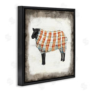 Ziwei Li | Black Farm Sheep In Autumn Plaid Sweater