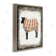 Ziwei Li | Black Farm Sheep In Autumn Plaid Sweater