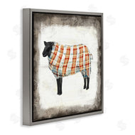 Ziwei Li | Black Farm Sheep In Autumn Plaid Sweater