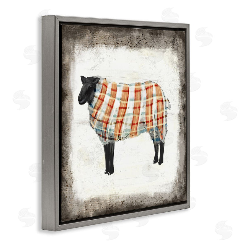 Ziwei Li | Black Farm Sheep In Autumn Plaid Sweater
