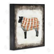 Ziwei Li | Black Farm Sheep In Autumn Plaid Sweater