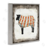 Ziwei Li | Black Farm Sheep In Autumn Plaid Sweater