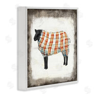 Ziwei Li | Black Farm Sheep In Autumn Plaid Sweater