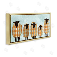 Ziwei Li | Black Sheep Herd Orange Plaid Autumn Sweaters