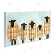 Ziwei Li | Black Sheep Herd Orange Plaid Autumn Sweaters