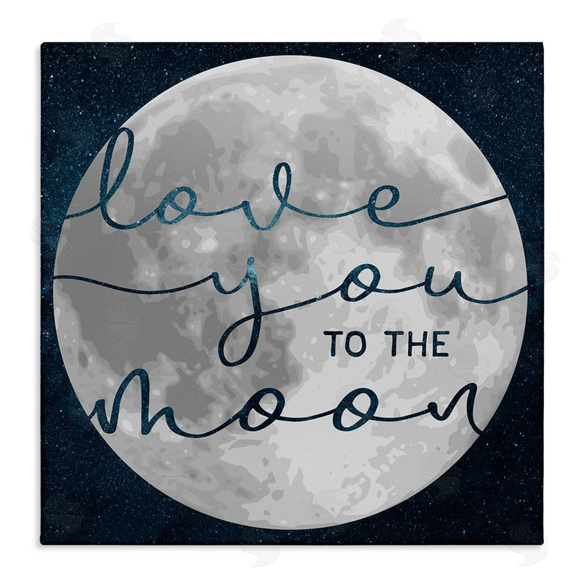 Stupell Studio | Love You To Moon Lunar Night Sky Constellations