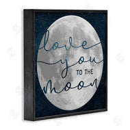 Stupell Studio | Love You To Moon Lunar Night Sky Constellations