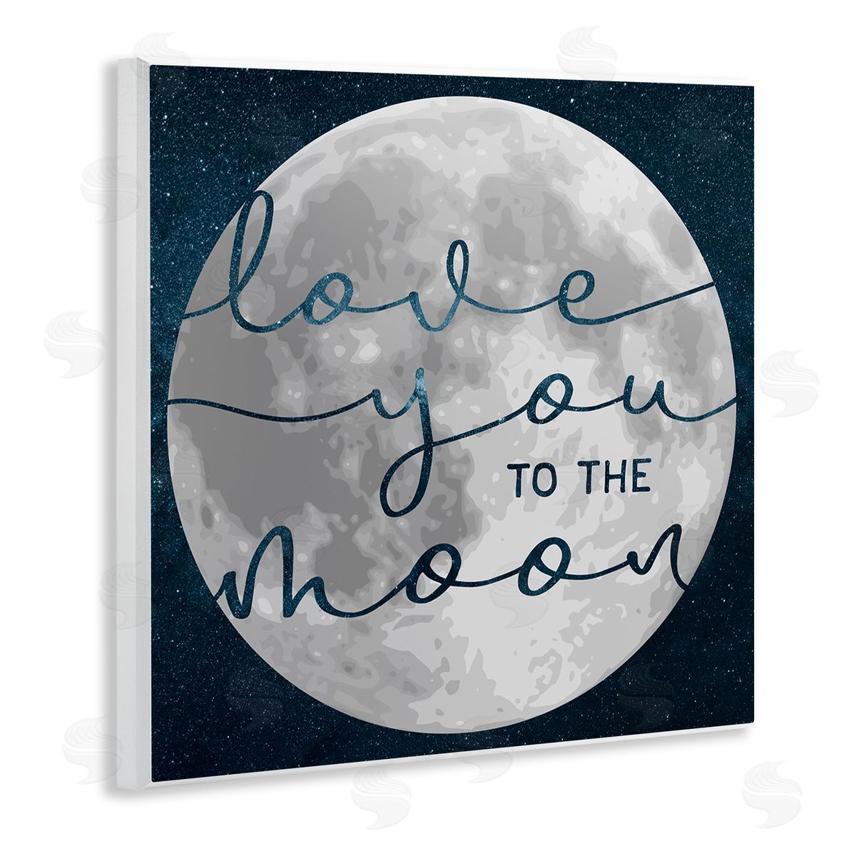 Stupell Studio Love You To Moon Lunar Night Sky Constellations  Wall Plaque Art