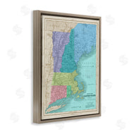 Stupell Studio | Map Of Eastern States New England Border Lines