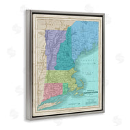 Stupell Studio | Map Of Eastern States New England Border Lines