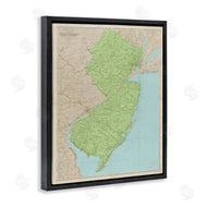 Stupell Studio | Map Of New Jersey Classical State Border