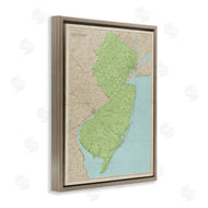Stupell Studio | Map Of New Jersey Classical State Border