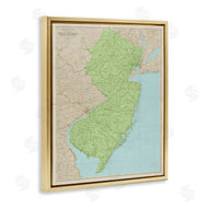 Stupell Studio | Map Of New Jersey Classical State Border