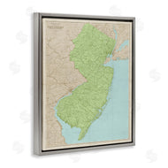 Stupell Studio | Map Of New Jersey Classical State Border