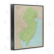 Stupell Studio | Map Of New Jersey Classical State Border