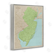 Stupell Studio | Map Of New Jersey Classical State Border