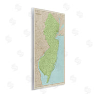 Stupell Studio | Map Of New Jersey Classical State Border