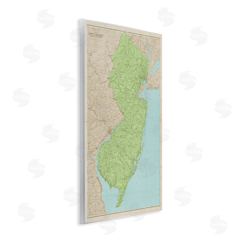 Stupell Studio | Map Of New Jersey Classical State Border