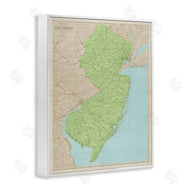 Stupell Studio | Map Of New Jersey Classical State Border