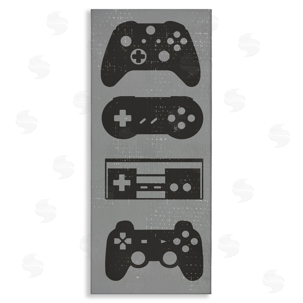 Vintage Video Game Controllers Canvas Wall Art, Home Decor by Stupell Studio