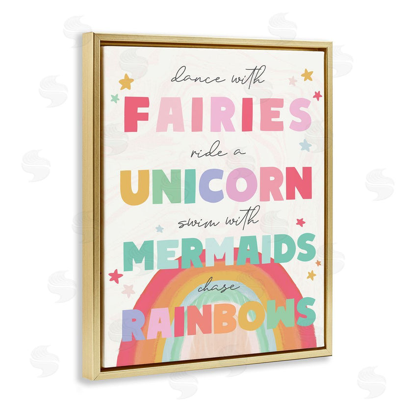 Stupell Studio | Fairies Unicorns Mermaids and Rainbows Whimsical Design