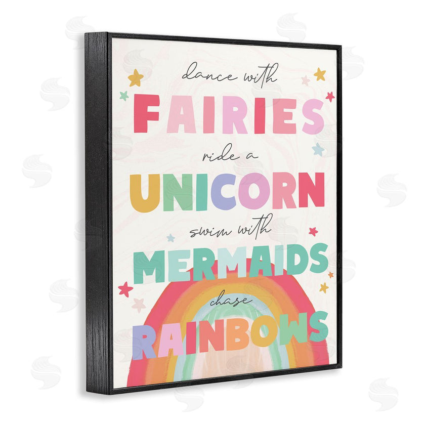 Stupell Studio | Fairies Unicorns Mermaids and Rainbows Whimsical Design