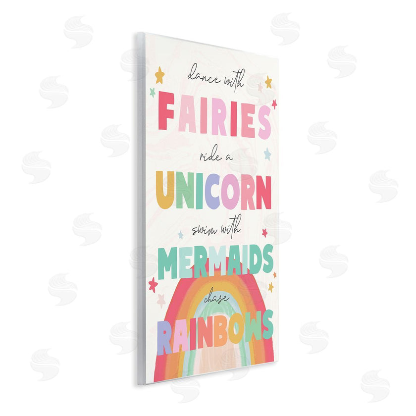 Stupell Studio | Fairies Unicorns Mermaids and Rainbows Whimsical Design
