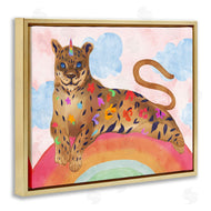 Stupell Studio | Fantasy Jungle Cat On Mystical Rainbow