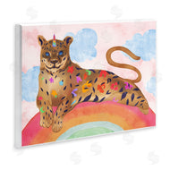 Stupell Studio | Fantasy Jungle Cat On Mystical Rainbow