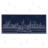 Stupell Studio | Atlanta Georgia Linework City Skyline Deep Blue
